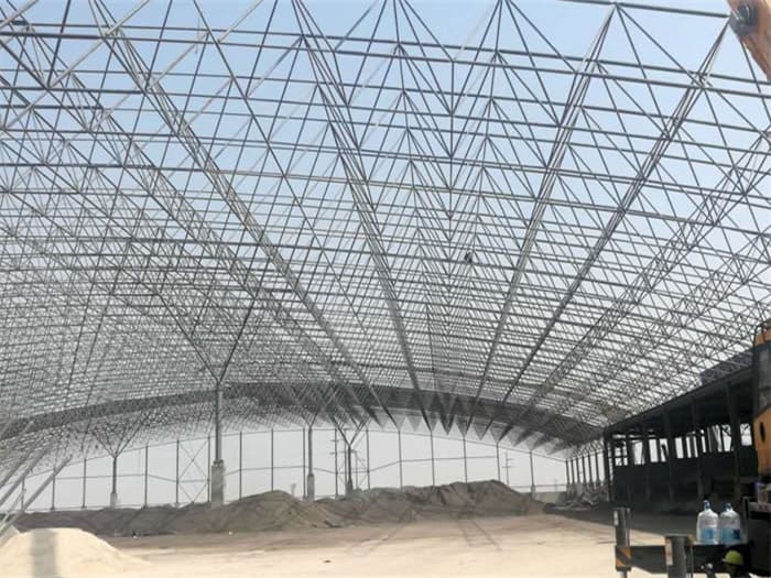 商丘钢厂料仓网架工程